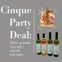 Party Deal: 4 Wines + 1 Mixed Platter FREE
